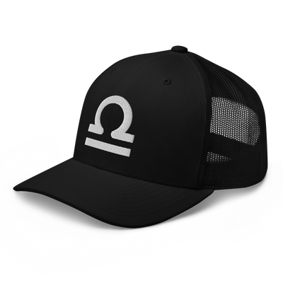 Libra Zodiac Trucker Hat – Embroidered Mesh Cap