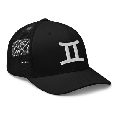 Gemini Zodiac Trucker Hat – Embroidered Mesh Cap