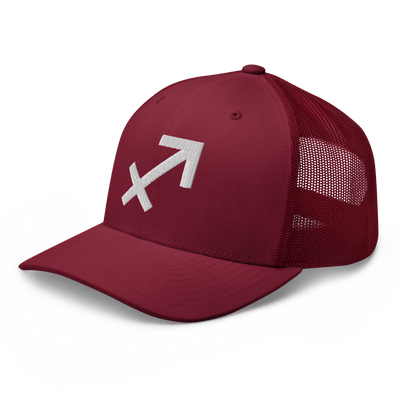 Sagittarius Zodiac Trucker Hat – Embroidered Mesh Cap