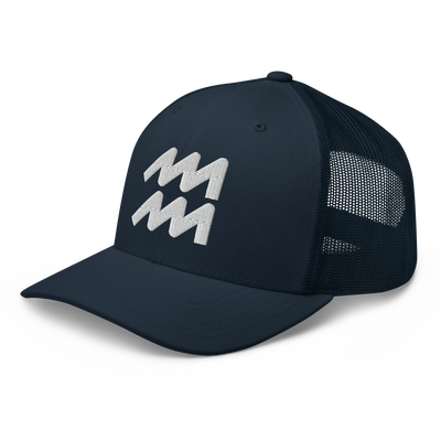 Aquarius Zodiac Trucker Hat – Embroidered Mesh Cap