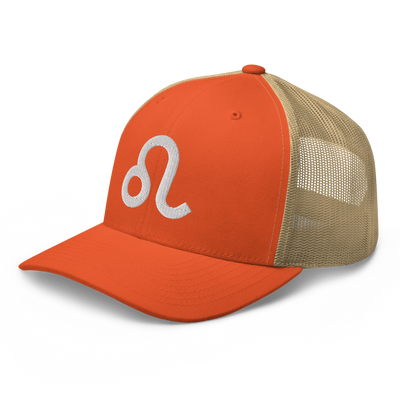 Leo Zodiac Trucker Hat – Embroidered Mesh Cap