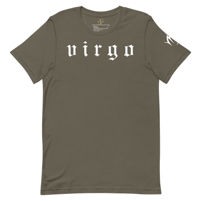 Virgo Zodiac Sign Old English Font– Unisex Graphic Shirt