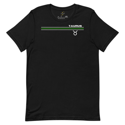 Taurus Zodiac Sign T-Shirt w/ Stripe – Unisex Graphic Shirt
