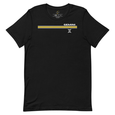 Gemini Zodiac Sign T-Shirt w/ Stripe – Unisex Graphic Shirt