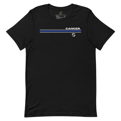Cancer Zodiac Sign T-Shirt w/ Stripe – Unisex Graphic Shirt