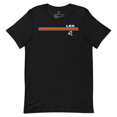 Leo Zodiac Sign T-Shirt w/ Stripe – Unisex Graphic Shirt