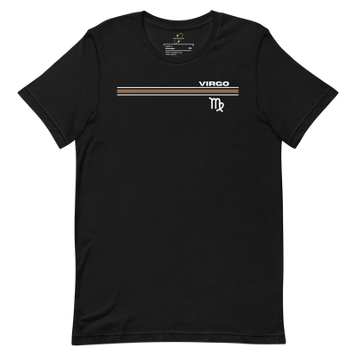 Virgo Zodiac Sign T-Shirt w/ Stripe – Unisex Graphic Shirt
