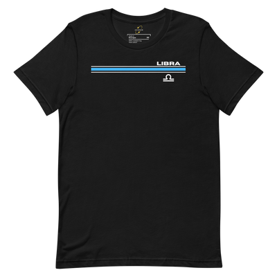 Libra Zodiac Sign T-Shirt w/ Stripe – Unisex Graphic Shirt