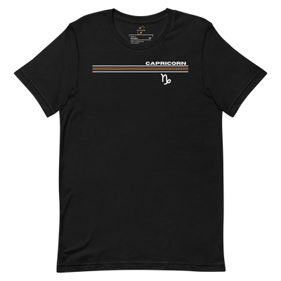 Capricorn Zodiac Sign T-Shirt w/ Stripe – Unisex Graphic Shirt