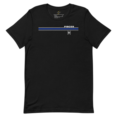 Pisces Zodiac Sign T-Shirt w/ Stripe – Unisex Graphic Shirt